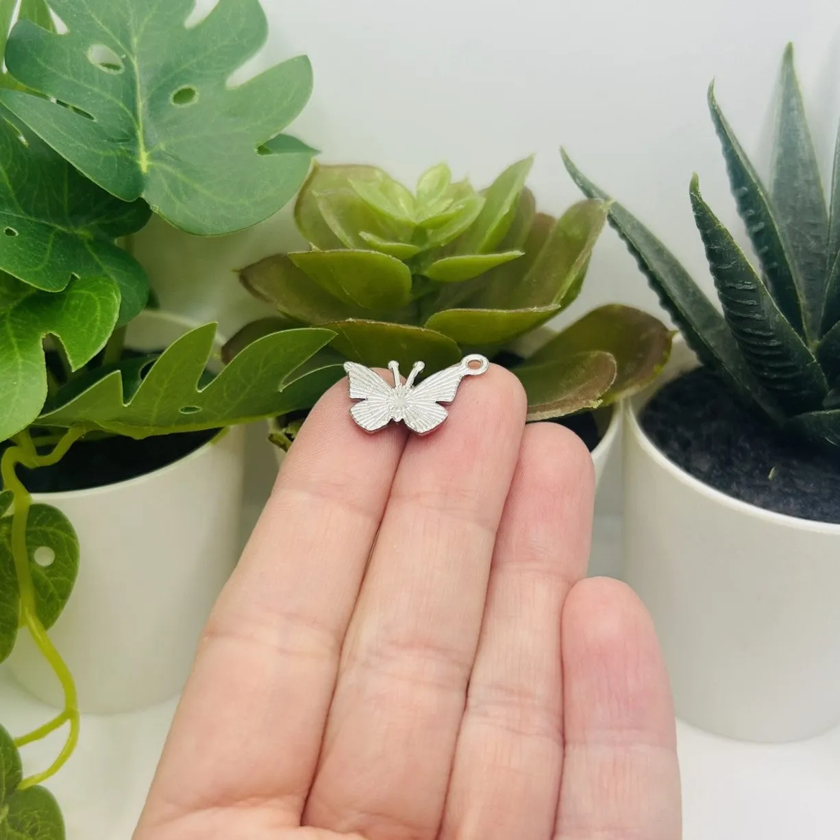 1, 4, 20 or 50 Pieces: Small Red Enamel Butterfly Charms