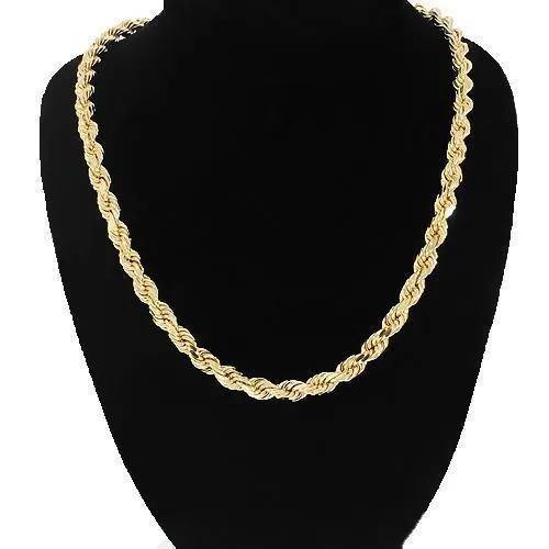 10k Yellow Gold Solid Rope Chain 4 mm