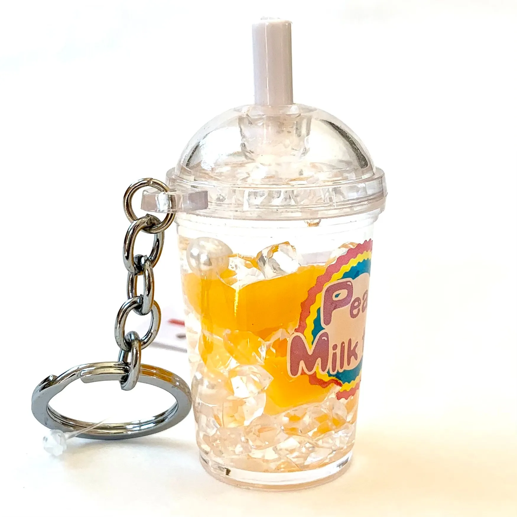 12046 FRUIT PEARL MILK TEA FLOATY KEY CHARM-12