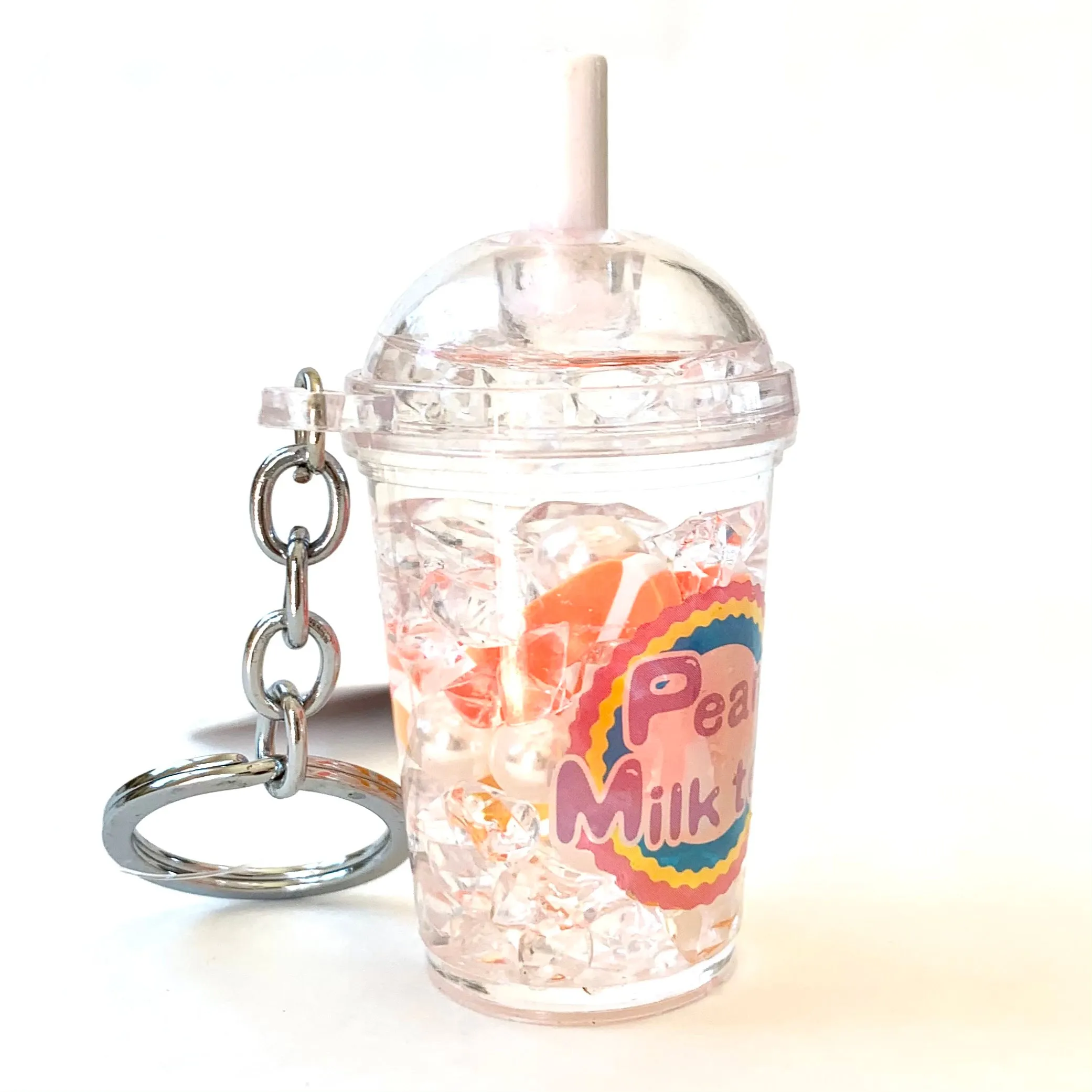 12046 FRUIT PEARL MILK TEA FLOATY KEY CHARM-12