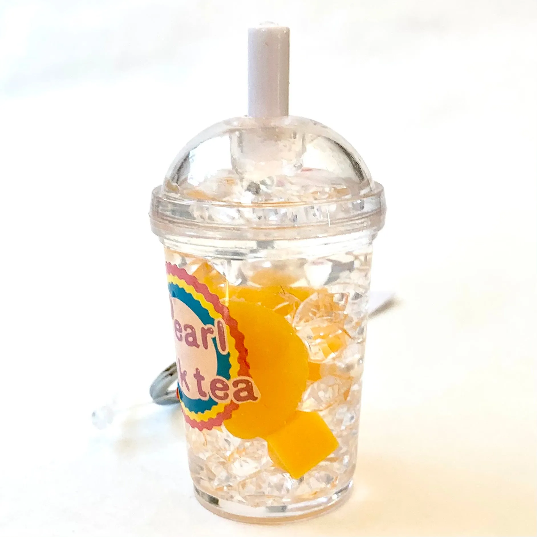 12046 FRUIT PEARL MILK TEA FLOATY KEY CHARM-12
