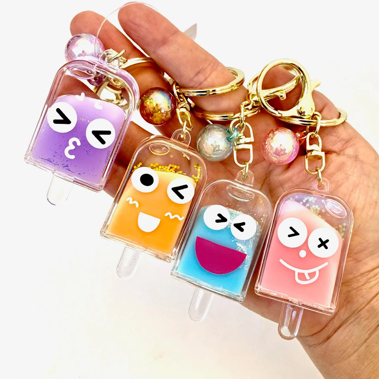 12063 POPSICLE FACE KEY CHARM-12