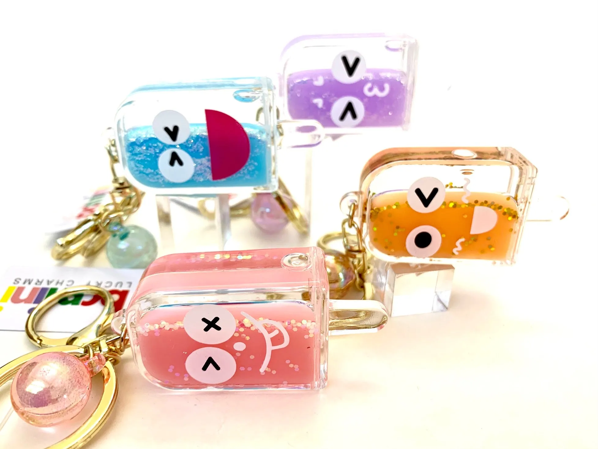 12063 POPSICLE FACE KEY CHARM-12