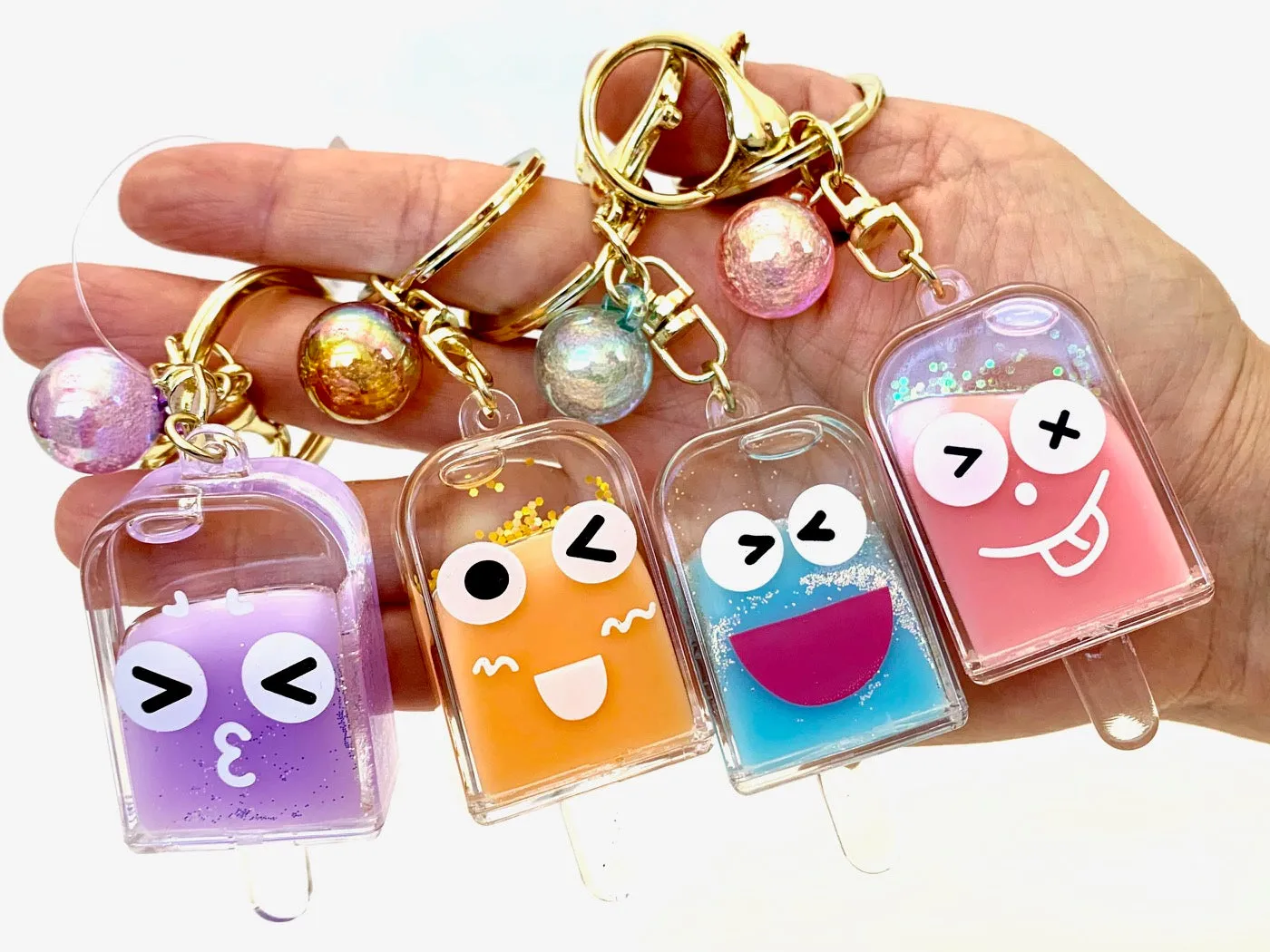 12063 POPSICLE FACE KEY CHARM-12