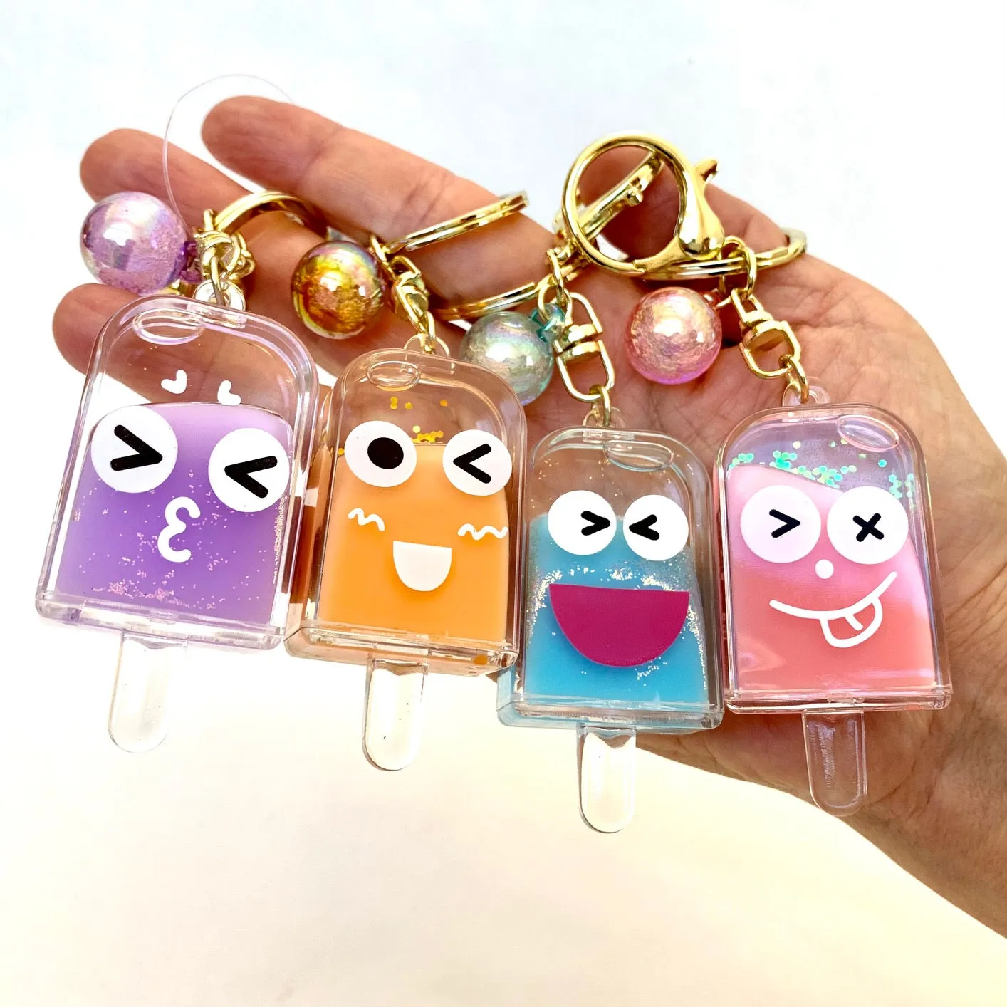 12063 POPSICLE FACE KEY CHARM-12