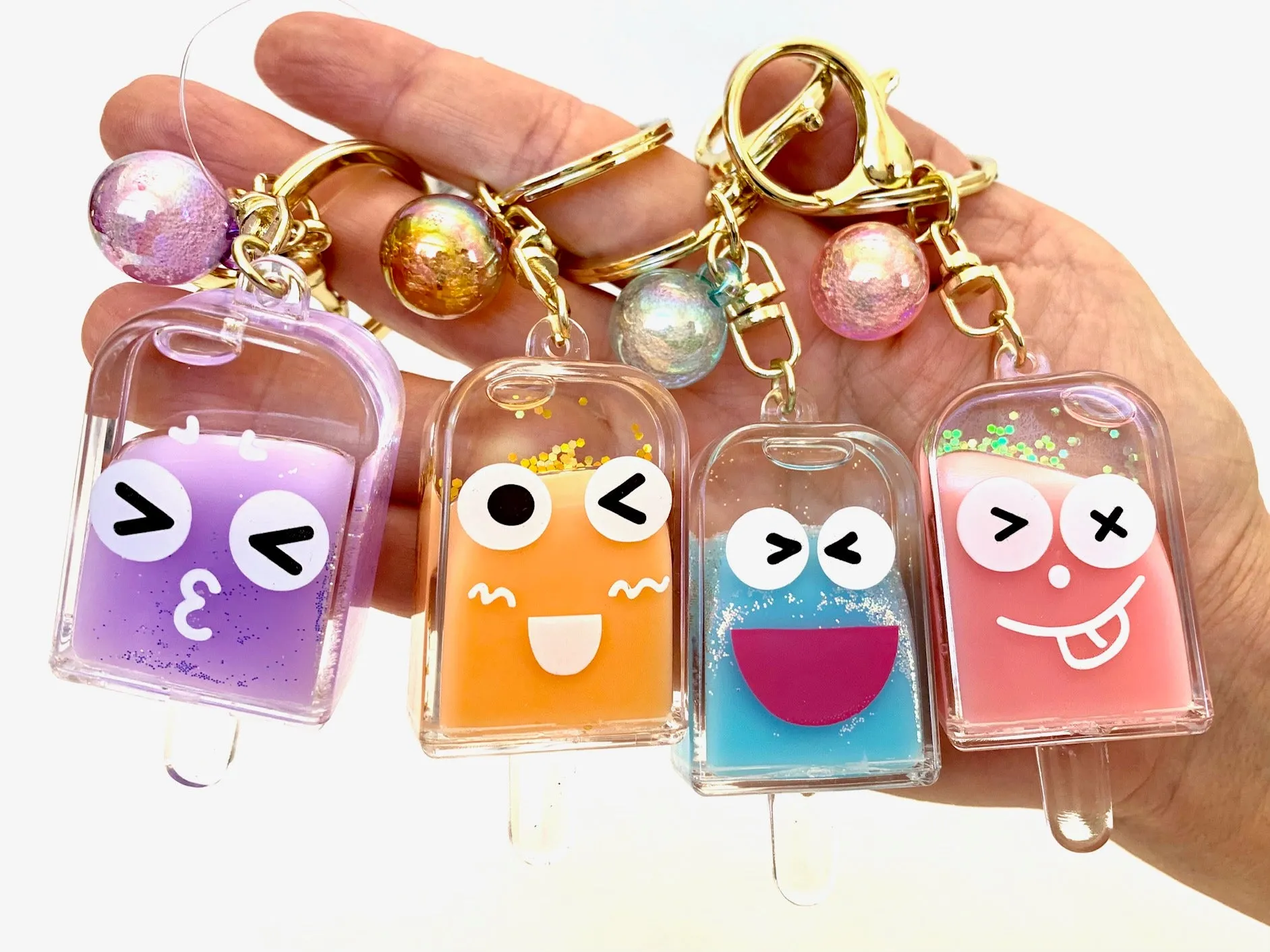 12063 POPSICLE FACE KEY CHARM-12