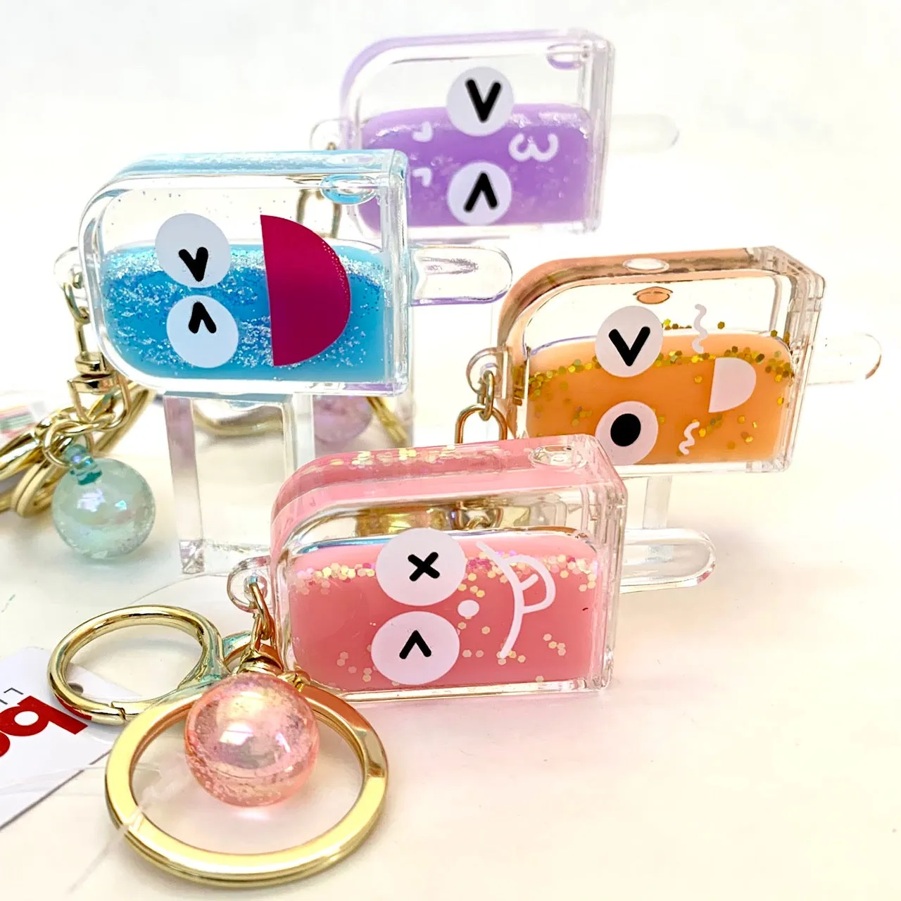 12063 POPSICLE FACE KEY CHARM-12