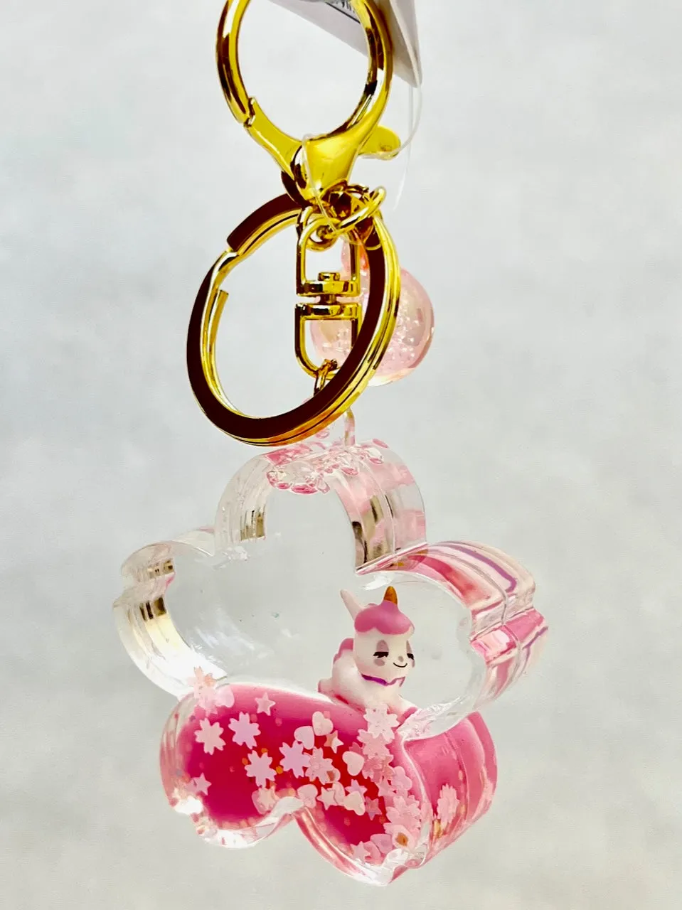12079 UNICORN FLOWER FLOATY KEY CHARM-12