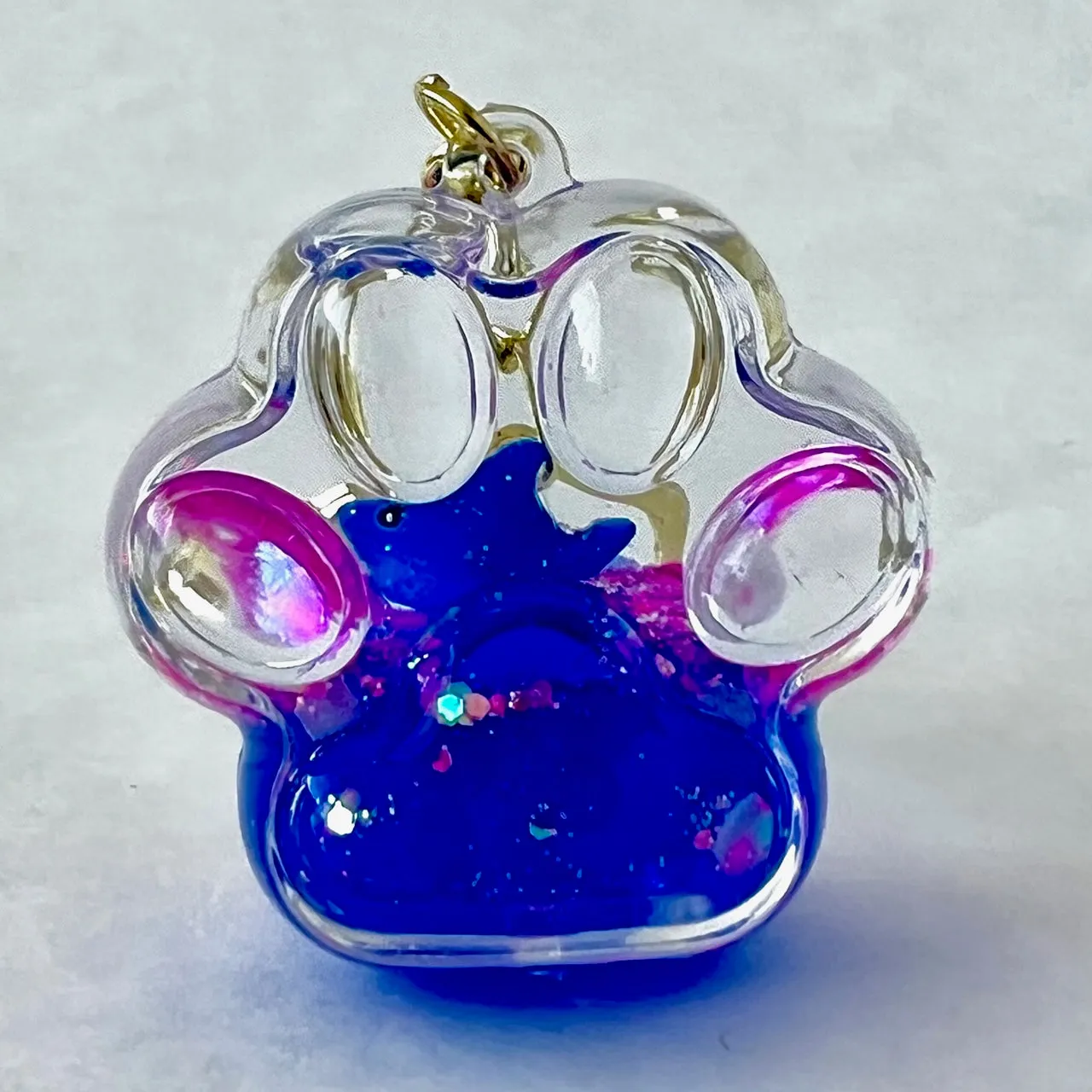 12129 BLUE DOLPHIN COMBO FLOATY KEY CHARM-12