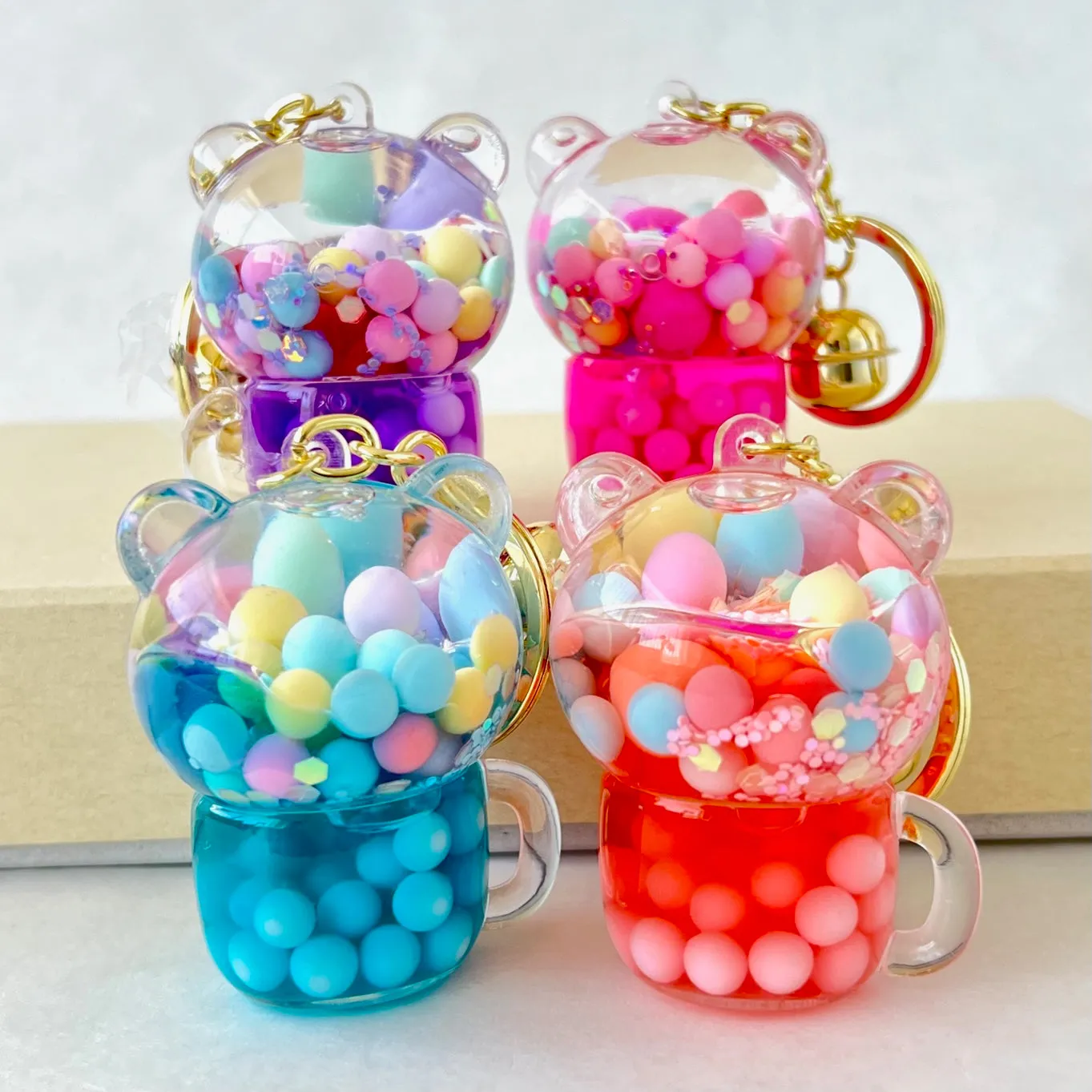 12130 BEAR BOBA FLOATY KEY CHARM-12