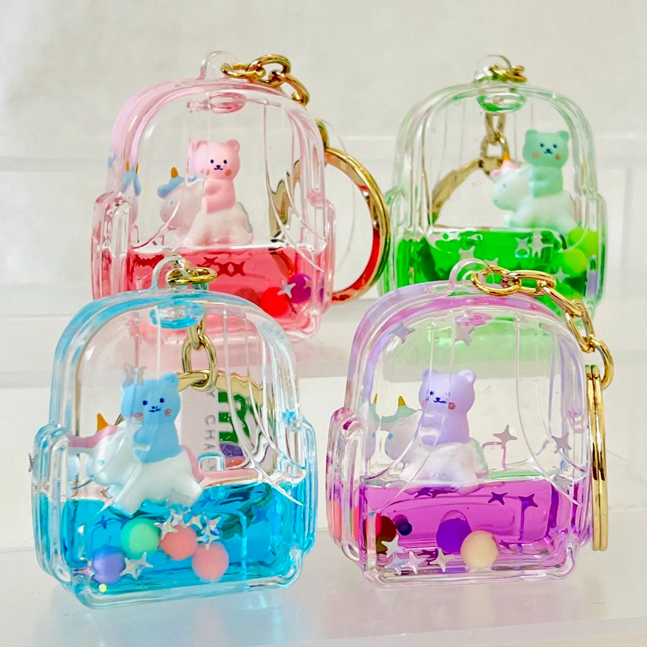 12137 BEAR UNICORN FLOATY KEY CHARM-12