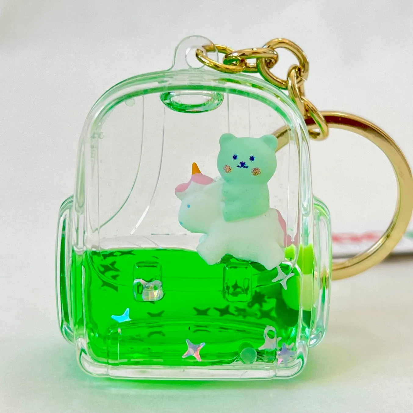 12137 BEAR UNICORN FLOATY KEY CHARM-12