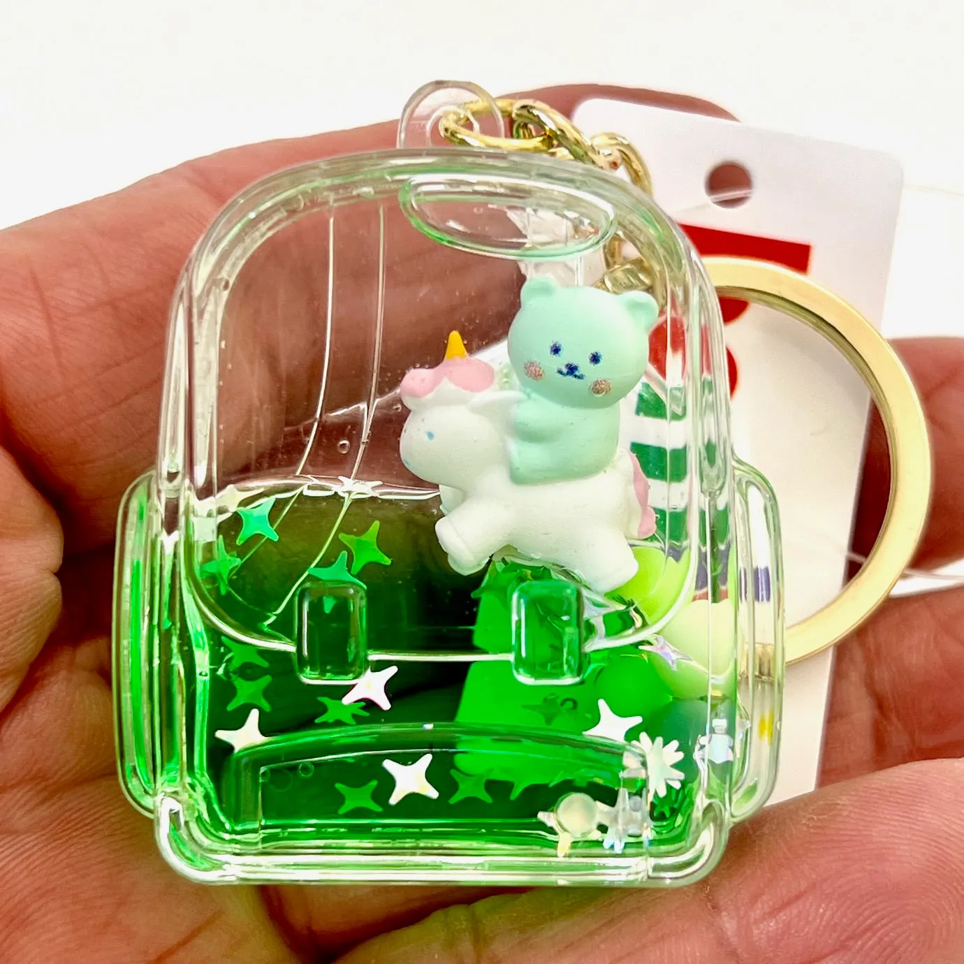 12137 BEAR UNICORN FLOATY KEY CHARM-12