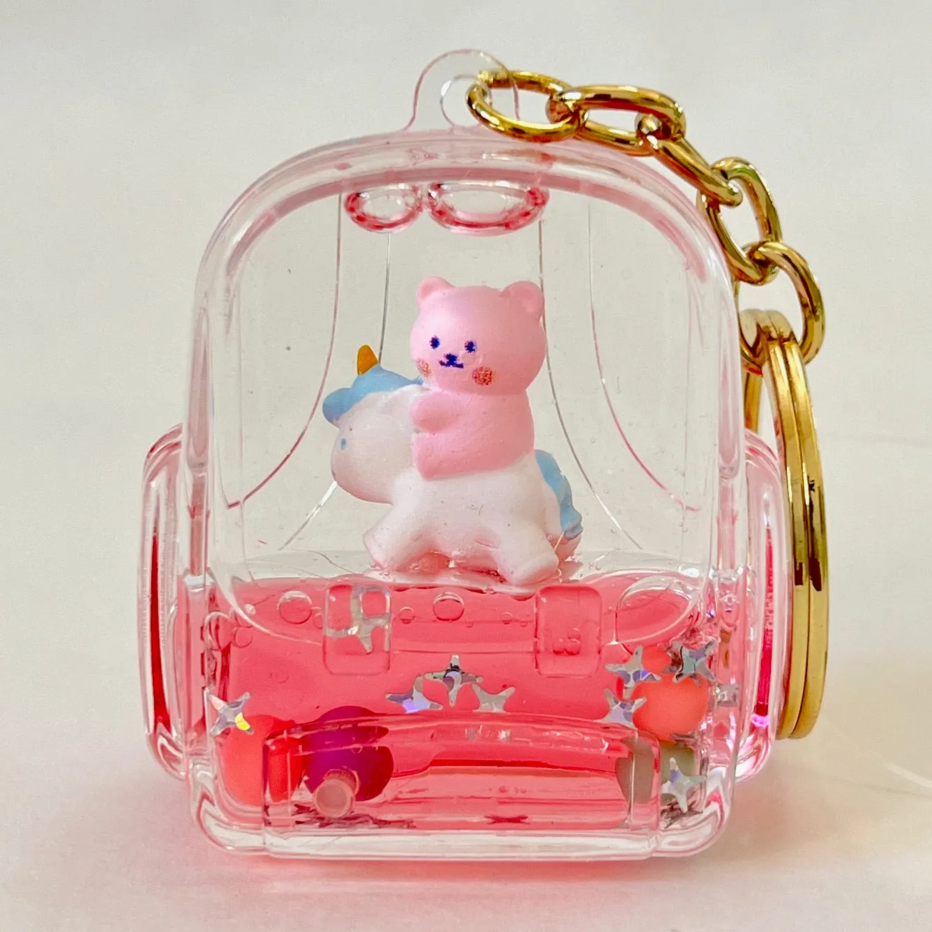 12137 BEAR UNICORN FLOATY KEY CHARM-12