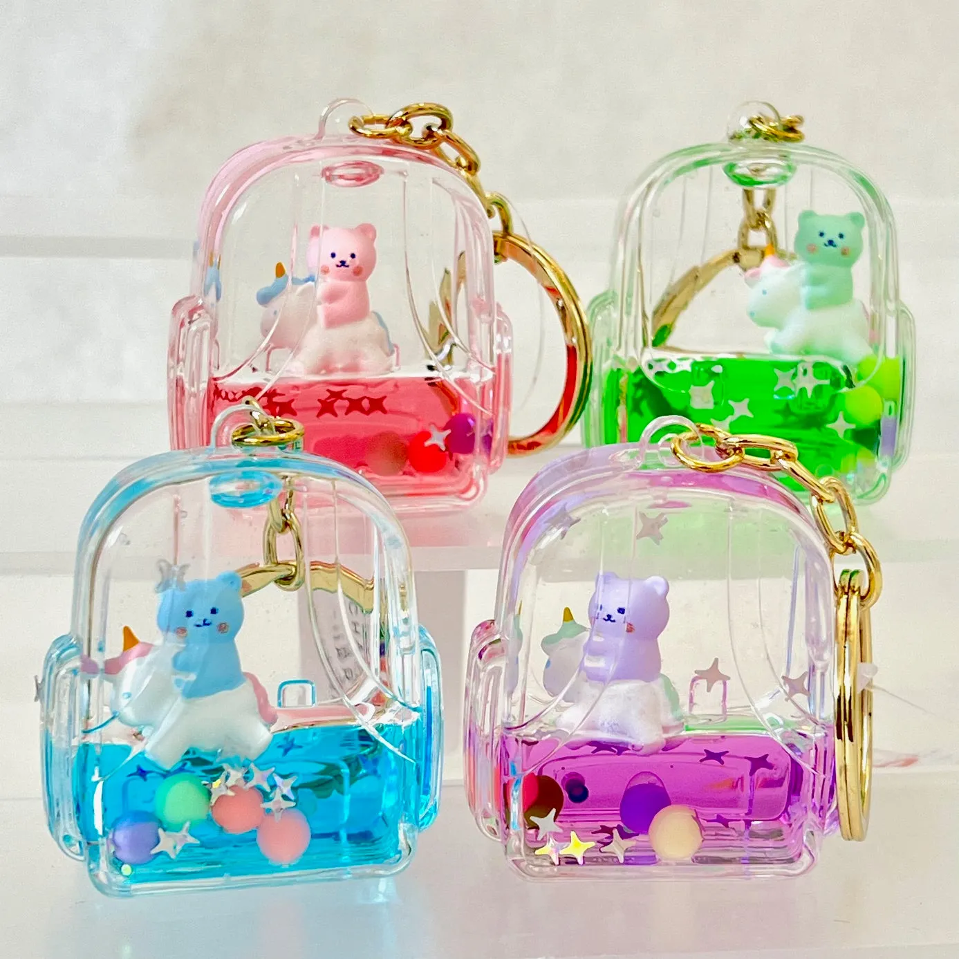 12137 BEAR UNICORN FLOATY KEY CHARM-12