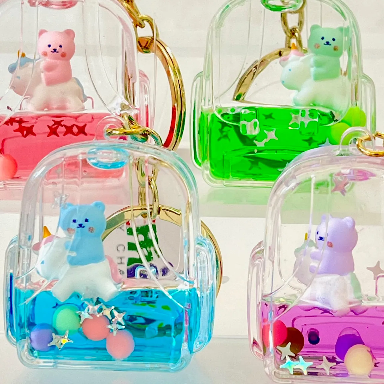 12137 BEAR UNICORN FLOATY KEY CHARM-12