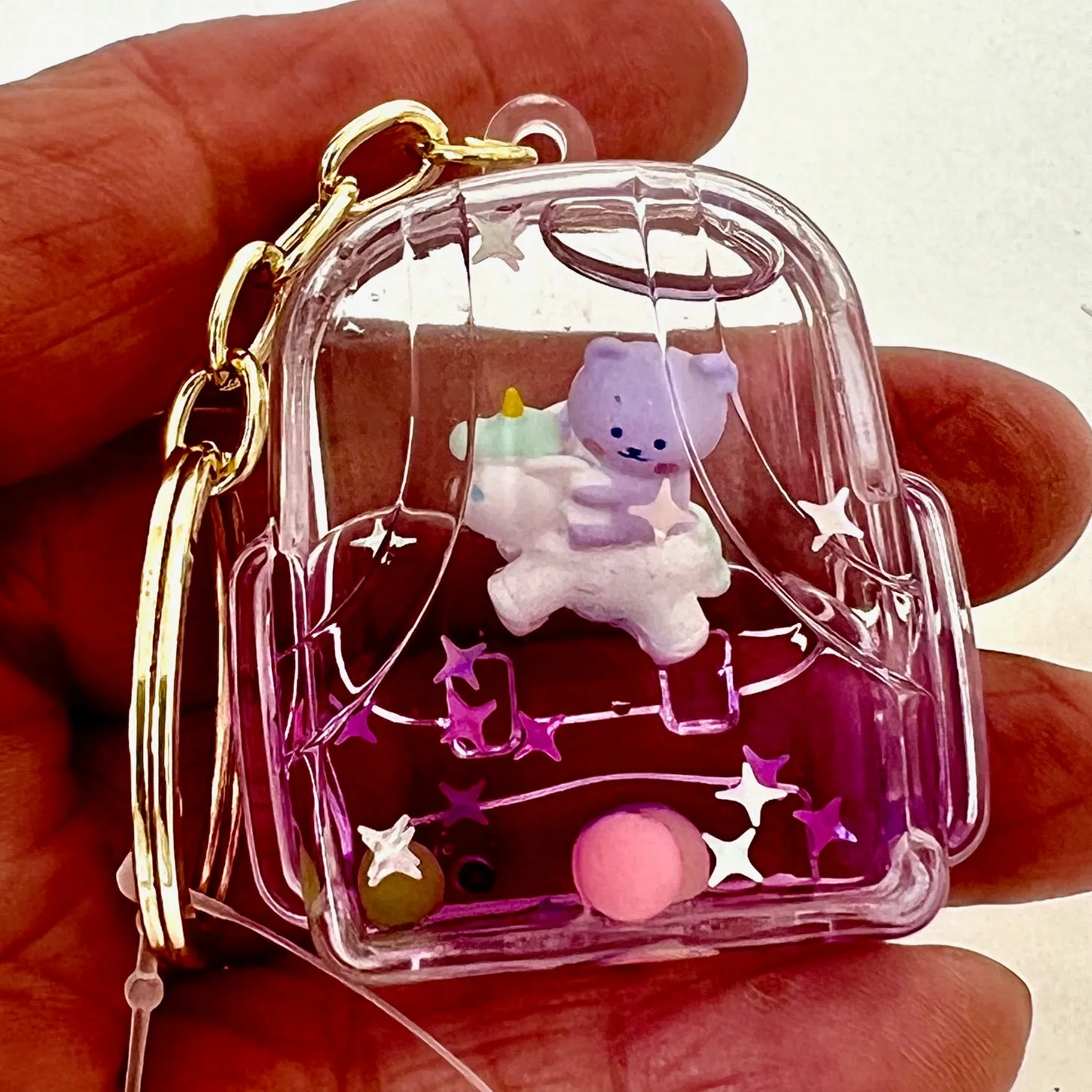 12137 BEAR UNICORN FLOATY KEY CHARM-12