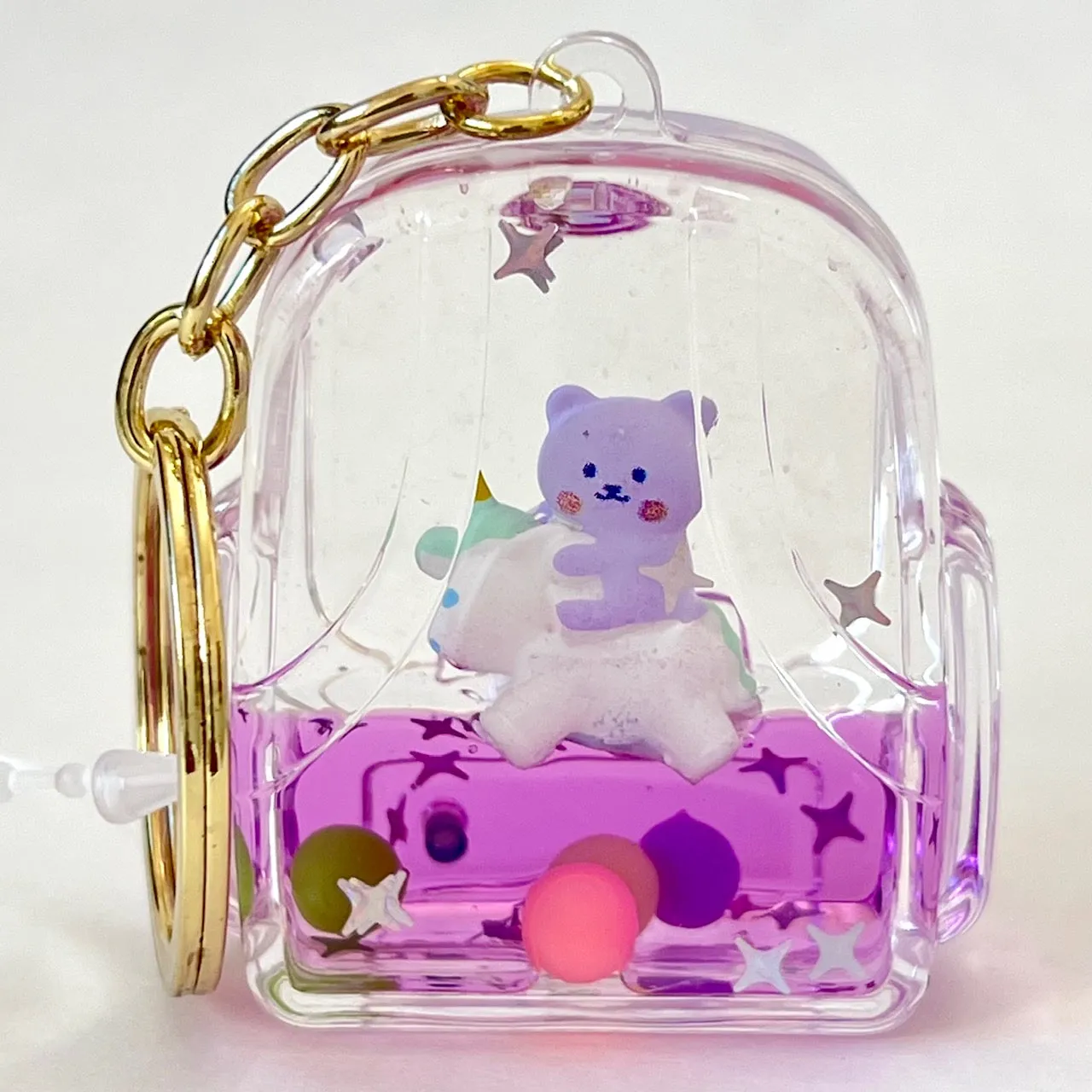 12137 BEAR UNICORN FLOATY KEY CHARM-12