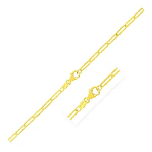 14K Yellow Gold Paperclip Chain (2.5mm)-rx56037-20