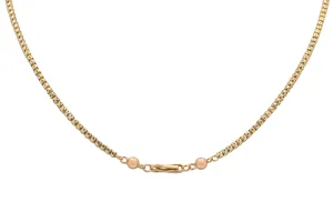 19.5" Antique 9ct Gold Pierced Chain, Ball & Fetter Details (8g)