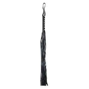 25.5 Inch Black Leather Whip with 8 Strings