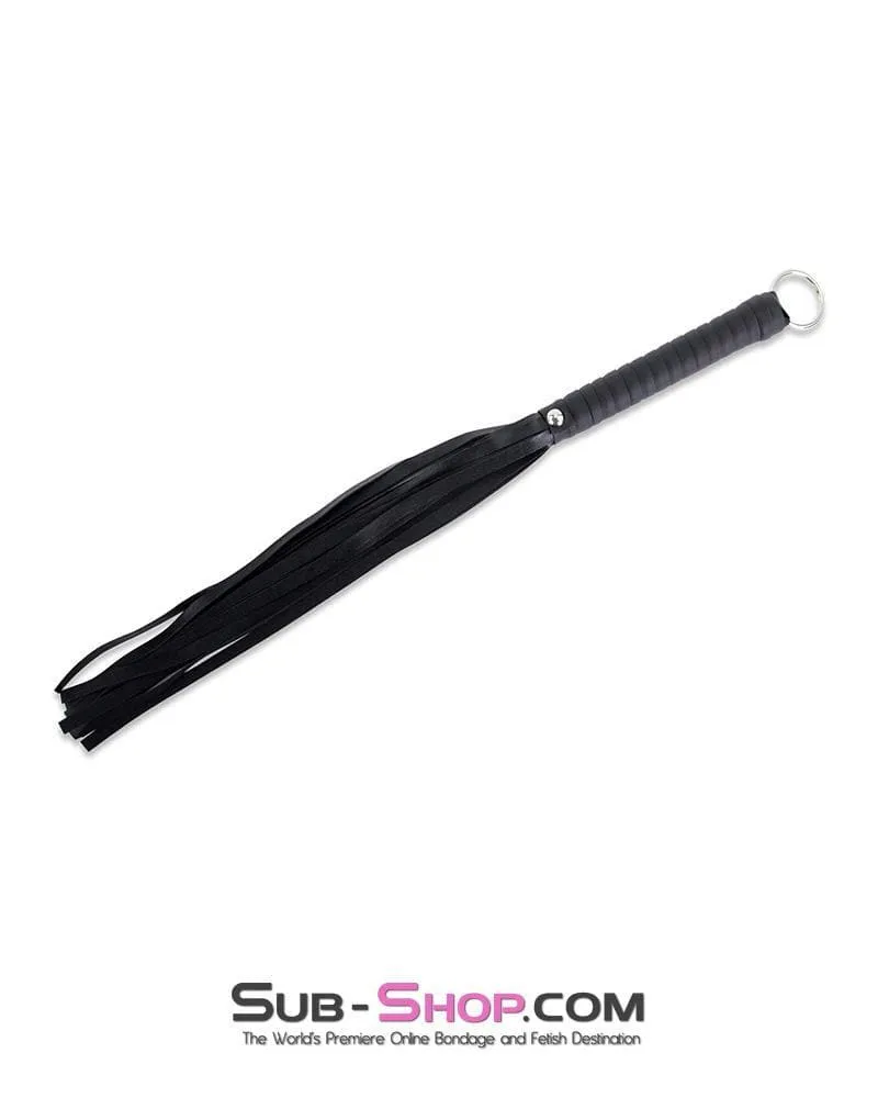 3711MQ      Black 19" Fat Tail Whip with Hanging Ring