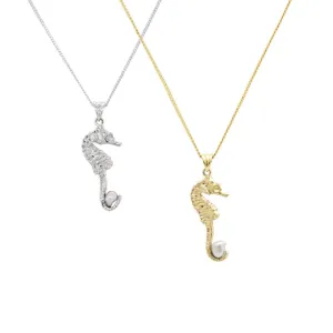 Abrolhos Seahorse Pendant with Pearl