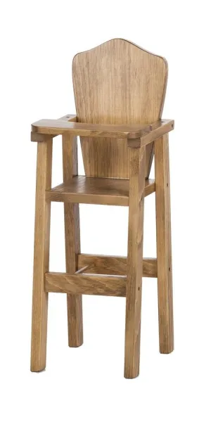 Amish-Made Wooden Doll High Chair, "Rebekah's Collection"