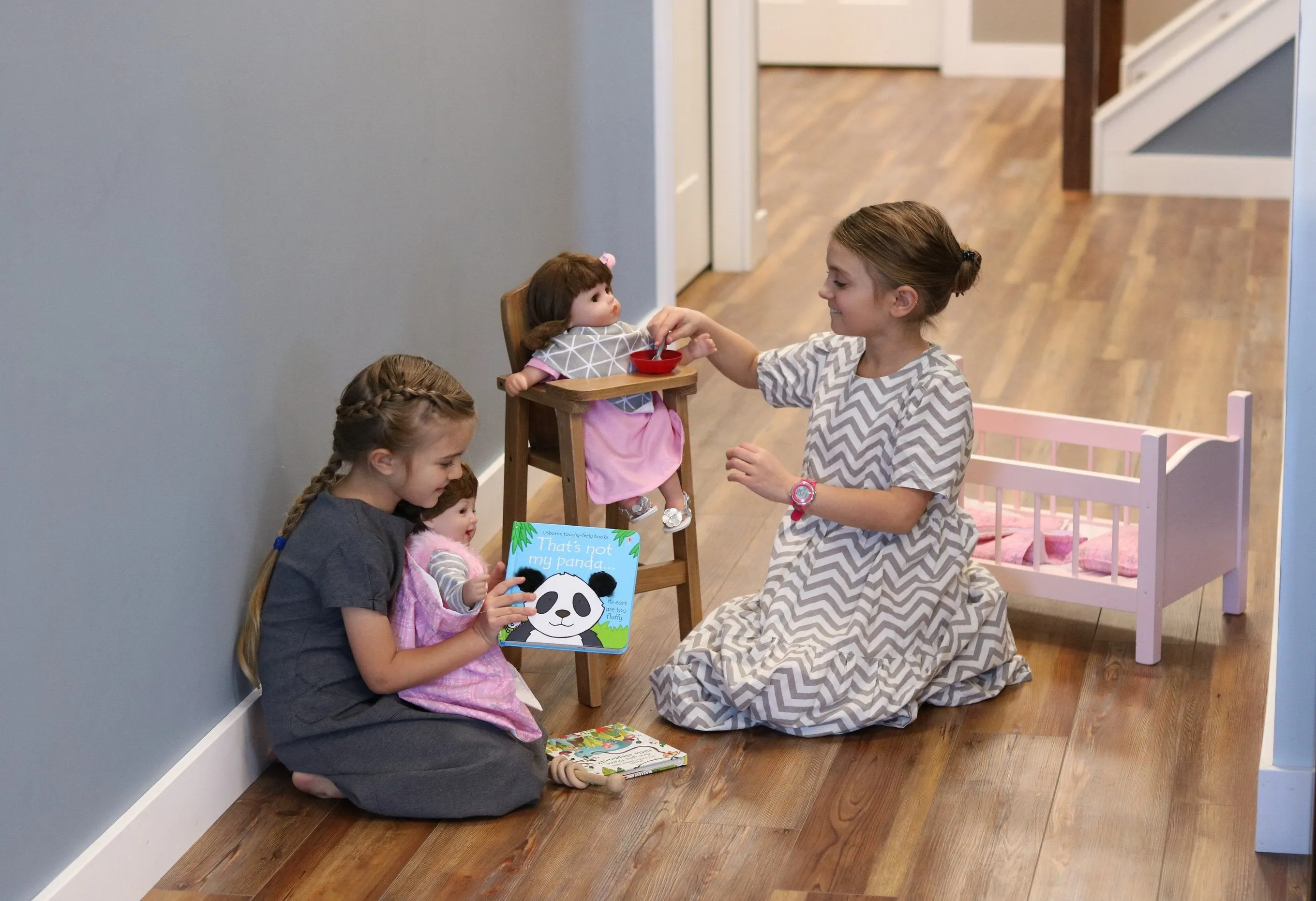 Amish-Made Wooden Doll High Chair, "Rebekah's Collection"