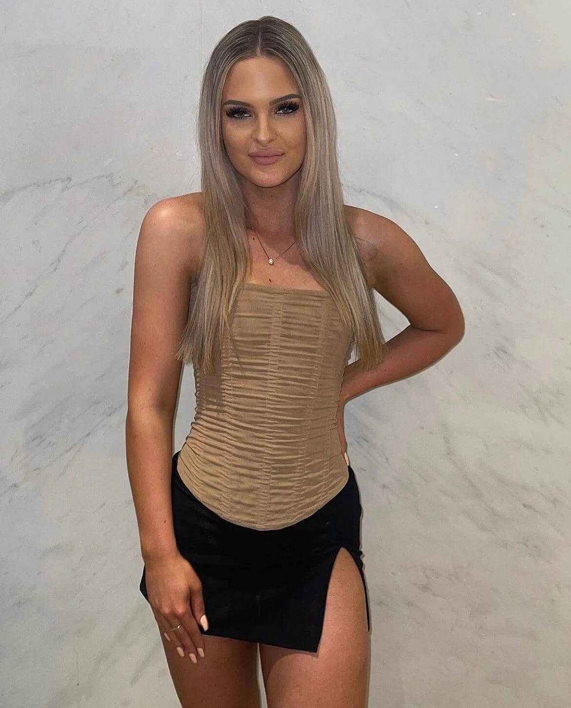 Are You Am I - Sunniva Corset in Nude