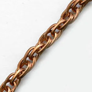 b12-chn503 - Gold plated brass 3mm spiral rope chain. Sold per foot.