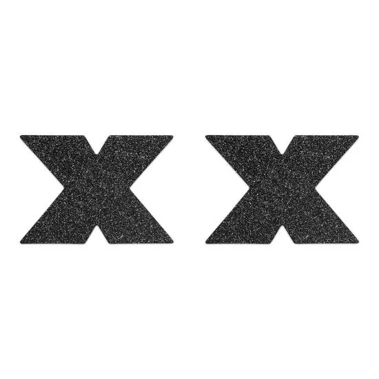 Bijoux Indiscrets Flash Pastie - Cross Black