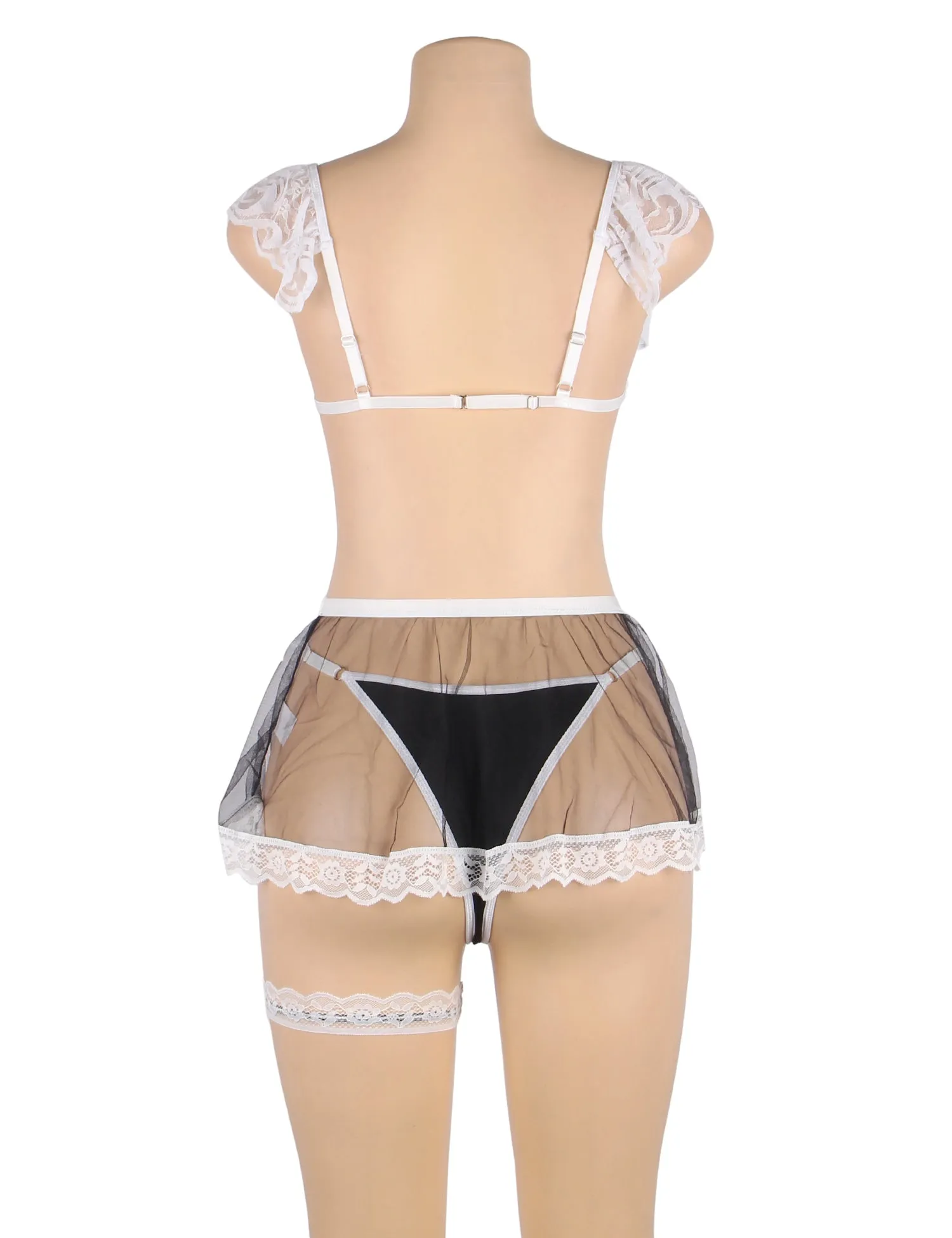 Black Sexy Lace Maid Costume & Plus Size