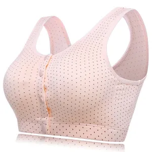 Comfortable Front Button Crop Top Bra