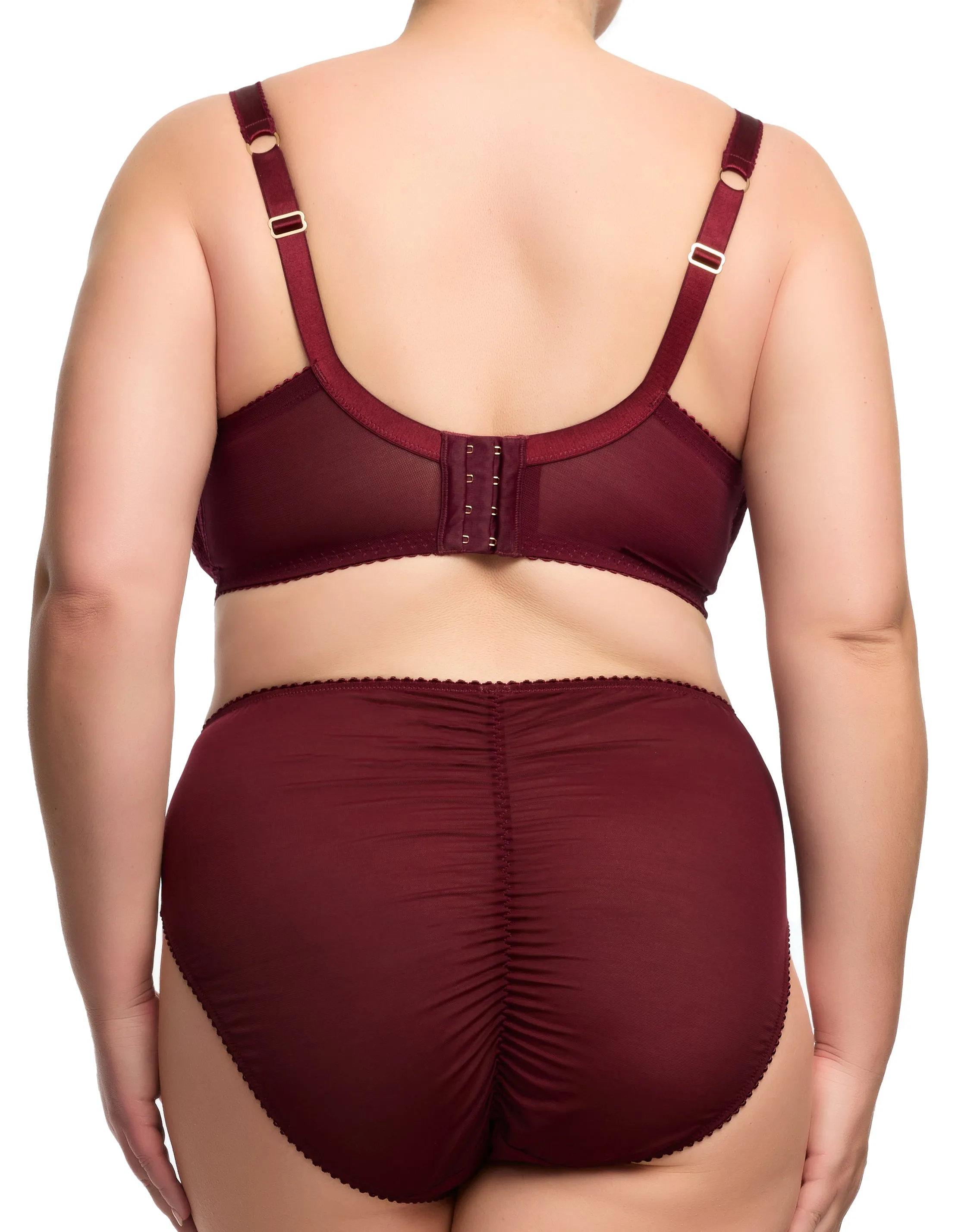 Cora Full Brief In Bordeaux By Dita Von Teese Lingerie - XL-4X