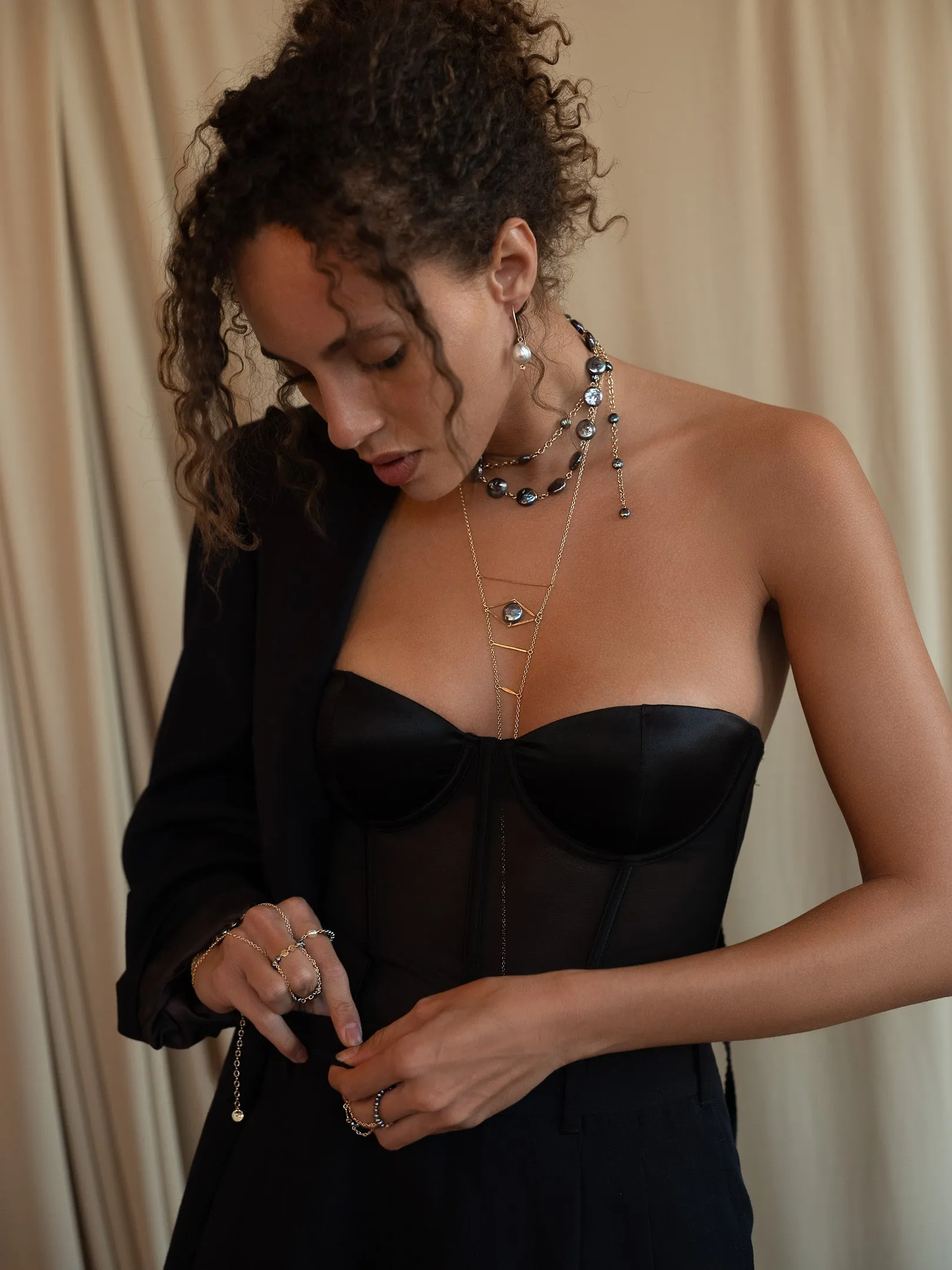 Cupids Eye Pearl Body Chain