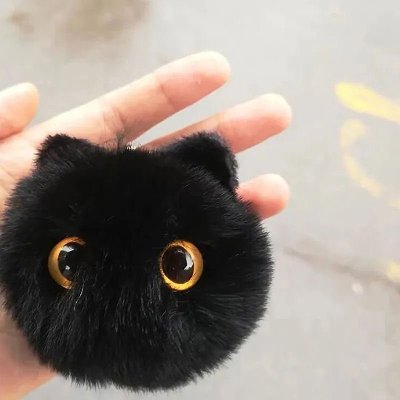 Cute Plush Cat Keychain Cartoon Doll Toy Pendant Keyring for Women Girls Bag Ornament Car Key Chain Children Gifts Accessories