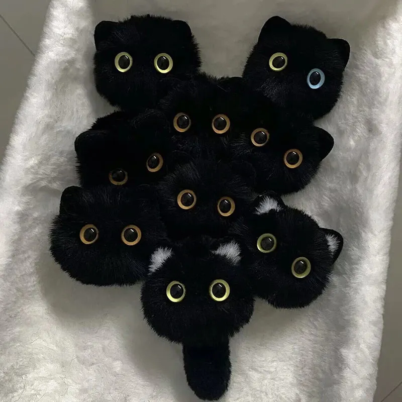 Cute Plush Cat Keychain Cartoon Doll Toy Pendant Keyring for Women Girls Bag Ornament Car Key Chain Children Gifts Accessories