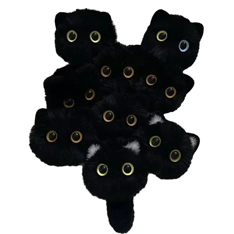 Cute Plush Cat Keychain Cartoon Doll Toy Pendant Keyring for Women Girls Bag Ornament Car Key Chain Children Gifts Accessories