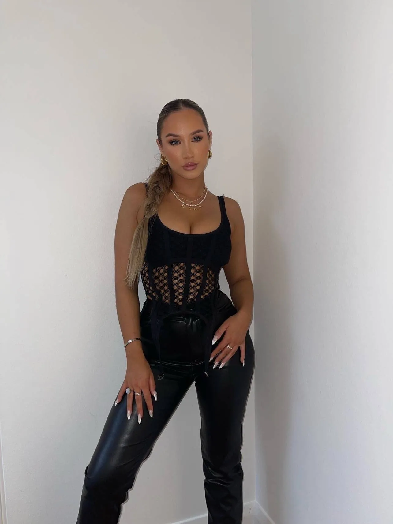 Dion Lee - Crochet Lace Corset in Black