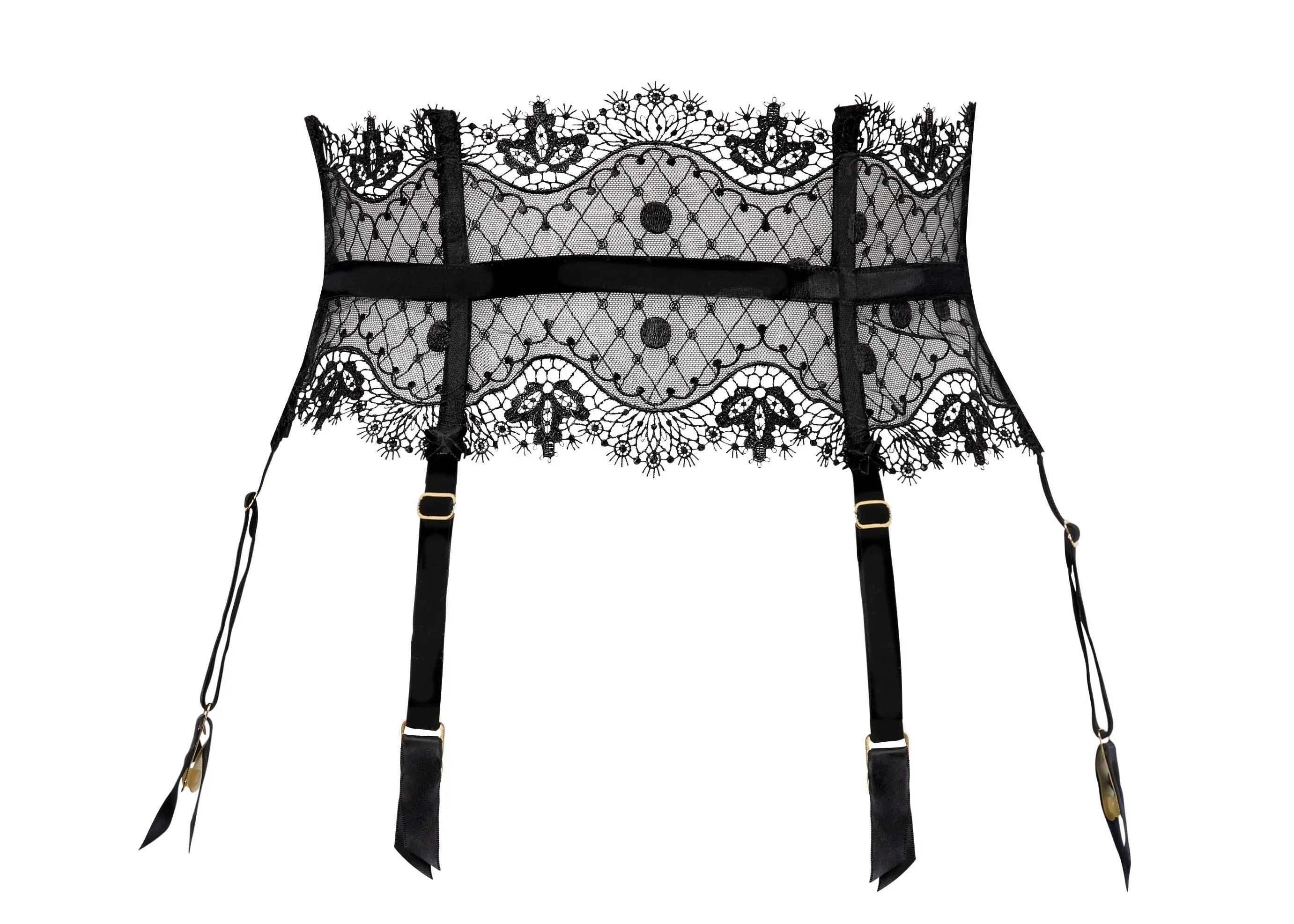 Dita Von Teese Vedette Suspender in Black - sizes XS