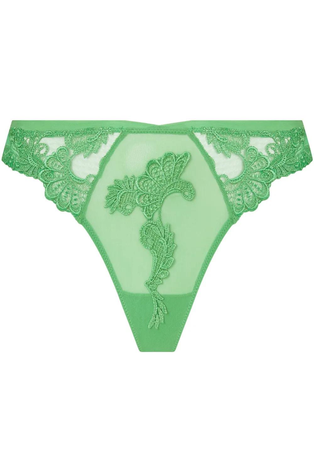 Dressing Floral Tanga Thong - Green