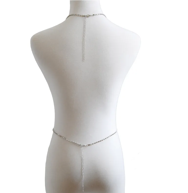 Fashionable Rhinestone Harness Body Chain