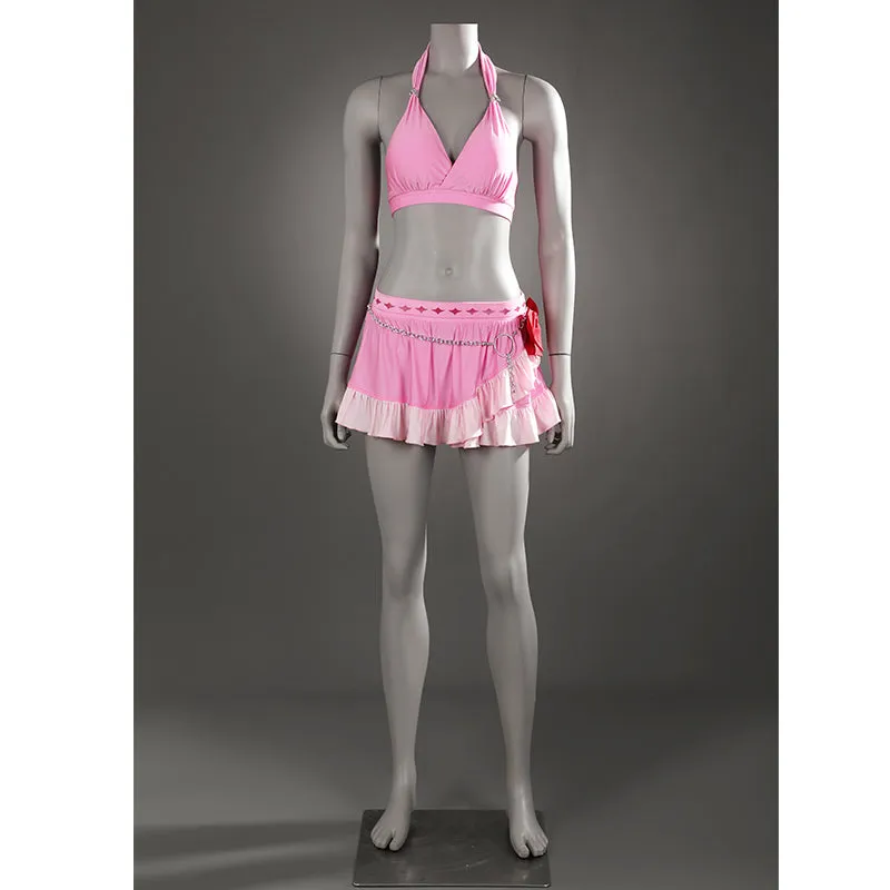 FF7R Aerith Gainsborough Swimsuit Final Fantasy VII Rebirth Cosplay Costumes Pink Beach Suit