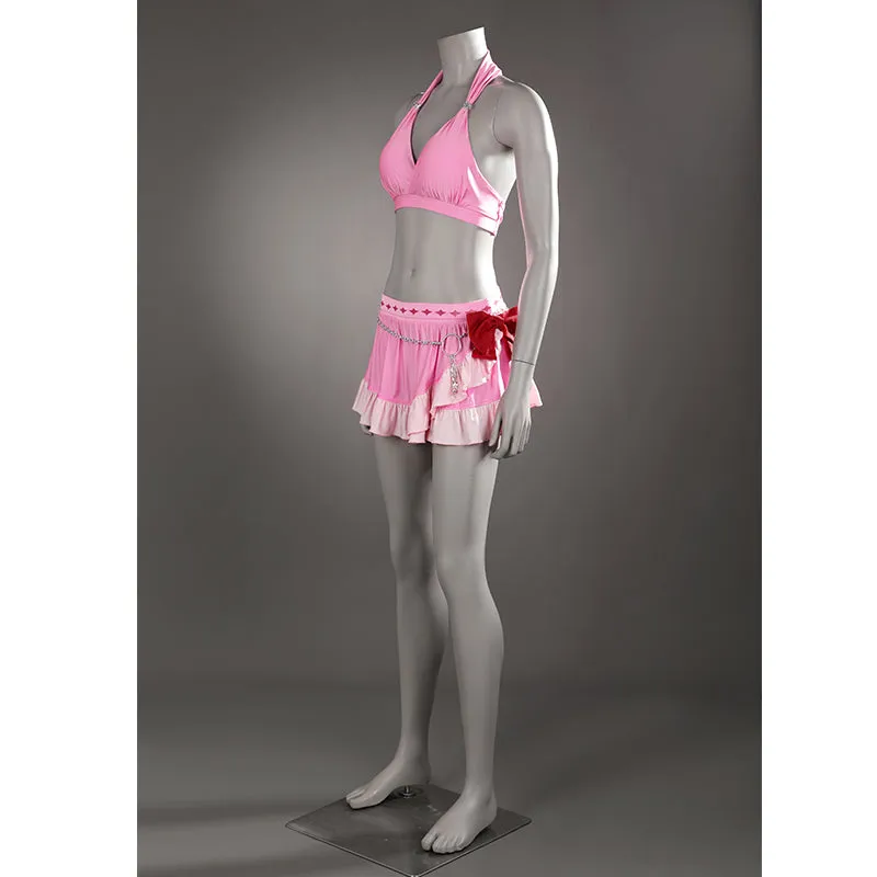 FF7R Aerith Gainsborough Swimsuit Final Fantasy VII Rebirth Cosplay Costumes Pink Beach Suit