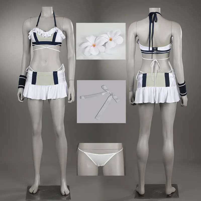 FF7R Tifa Lockhart Swimsuit Final Fantasy VII Rebirth Cosplay Costume White Beach Suit