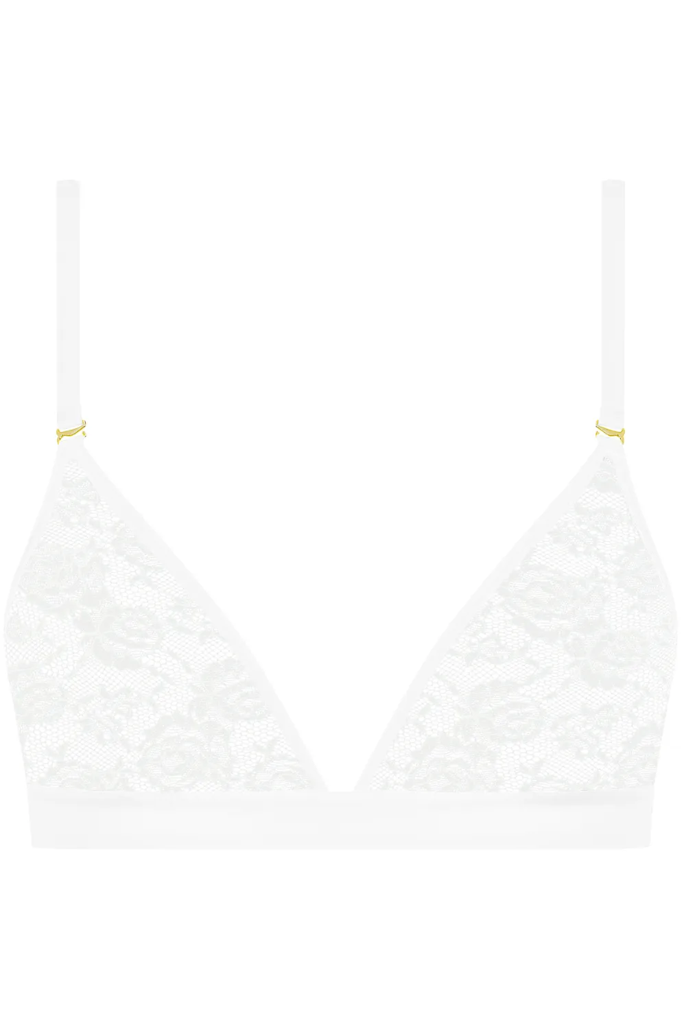Flashback Lace Triangle Bra White