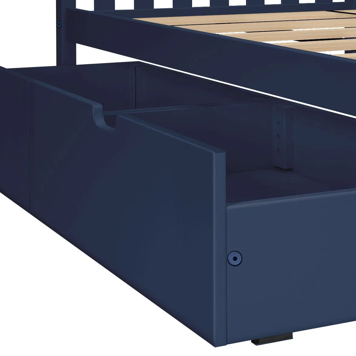 Full Slatted Bed With Storage Drawers