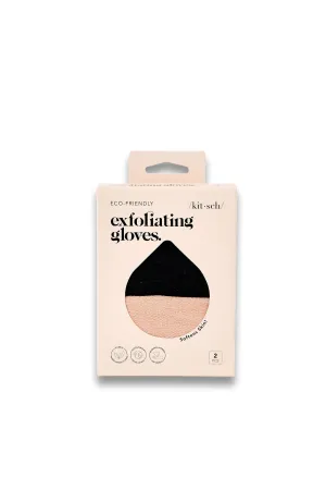 Kitsch Set of Two Exfoliating Gloves