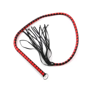 'Little Miss Whiplash' - Black and Red Fetish Whip